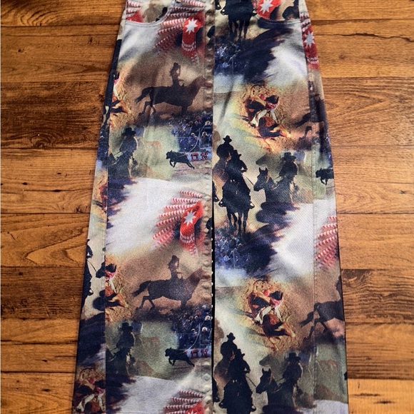Equestrian Design • Small • Cowboy • Western • Indian • Blue/Black/ Red • Skirt - Picture 2 of 16
